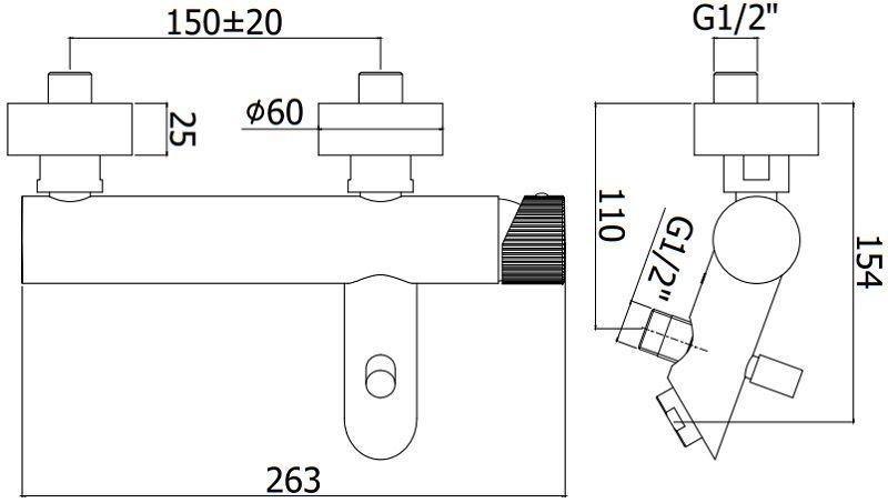 Смеситель для ванны с душем Paffoni Jo JO022NO