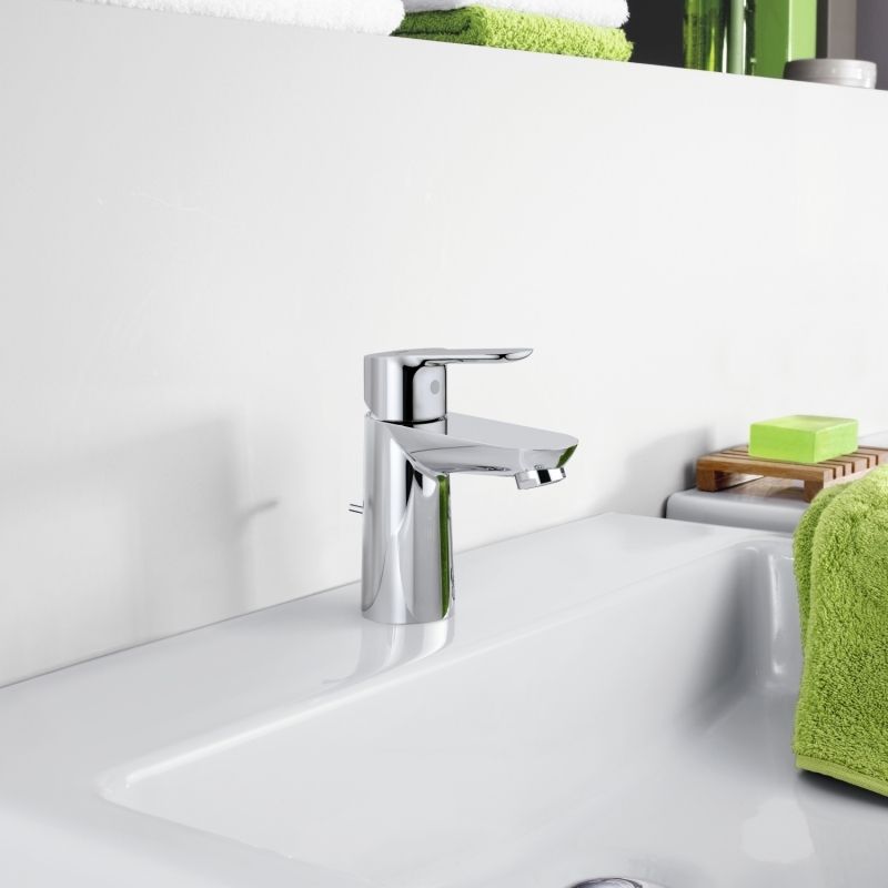 Смеситель для раковины GROHE BauEdge с донным клапаном, хром (23328000) Смеситель для раковины GROHE BauEdge с донным клапаном, хром (23328000)