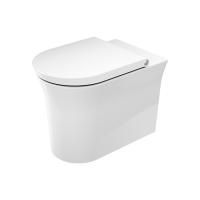 Duravit White Tulip Унитаз напольный 370х580х420 мм, безободковый, слив в стену, с WonderGliss, цвет: белый