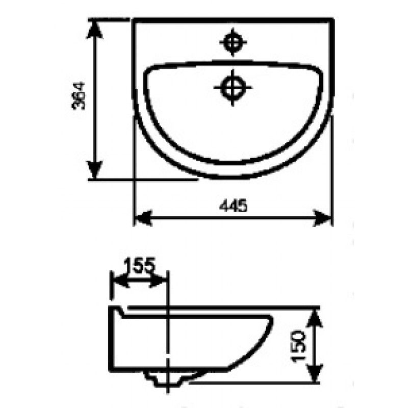 Рукомойник Santeri Родничок 1.3131.0.S00.10B.0 Белый, артикул 1.3131.0.S00.10B.0