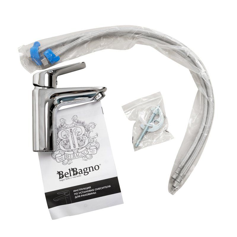 DUE Смеситель для раковины без донного клапана, оружейная сталь DUE-LVM-GM-W0, артикул DUE-LVM-GM-W0