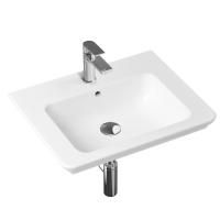 Комплект 4 в 1 Lavinia Boho Bathroom Sink 21510346, врезная фарфоровая раковина 60 см, смеситель, латунный сифон, донный клапан quick-clac