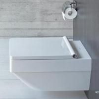 Унитаз, Duravit, Vero Air, безободковый (с открытым смывным краем), тип установки-подвесной, ширина, мм-370, глубина, мм-570, высота, мм-355, форма чаши-прямоугольная, выпуск-горизонтальный, материал-керамика, сиденье-необходимо заказать, крепления в комп