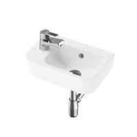 Комплект 4 в 1 Lavinia Boho One 21510463, подвесная фарфоровая раковина 37 см, смеситель, латунный сифон, донный клапан quick-clac