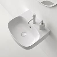 Kerasan Nolita Раковина подвесная/накладная 50х45 см, с 1 отв под смеситель, цвет белый глянцевый