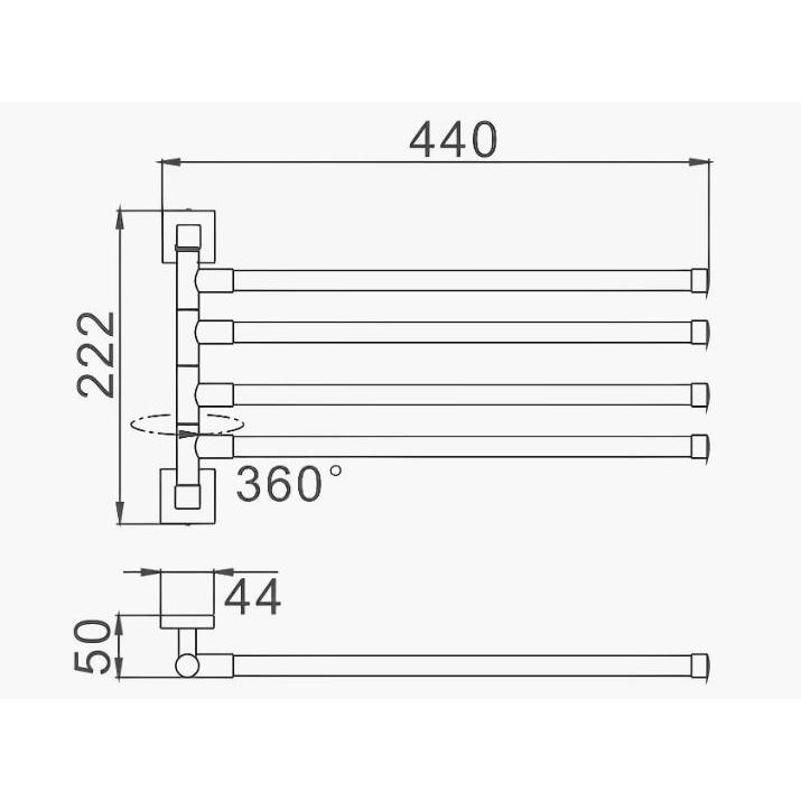 Полотенцедержатель D-Lin D255222, черный
