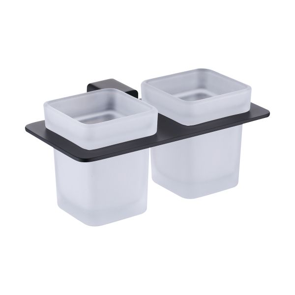 Стакан для ванной комнаты двойной Raglo R301.08.06, черный