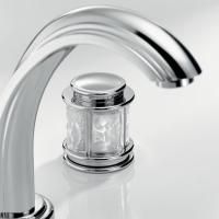 THG ANGE Смеситель для раковины на 3 отверстия, с донным клапаном, цвет хром
