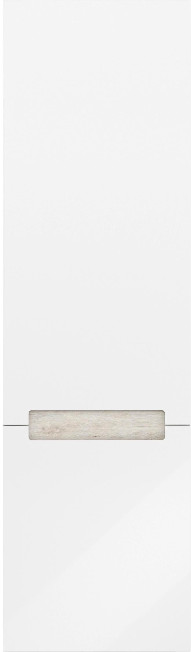 Пенал BUONGIORNO PLUS подвесной 130, белый глянцевый-дуб Кантри