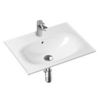 Комплект 4 в 1 Lavinia Boho Bathroom Sink 21510257, врезная фарфоровая раковина 60 см, смеситель, латунный сифон, донный клапан quick-clac