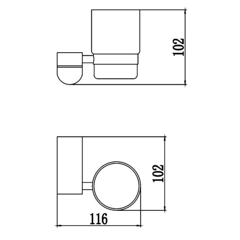 Стакан для ванной комнаты Savol S-007358, хром