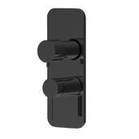 Fima Carlo Frattini Snap Смеситель для душа, встраиваемый, с переключателем на 2/3 выхода, цвет: чёрный матовый