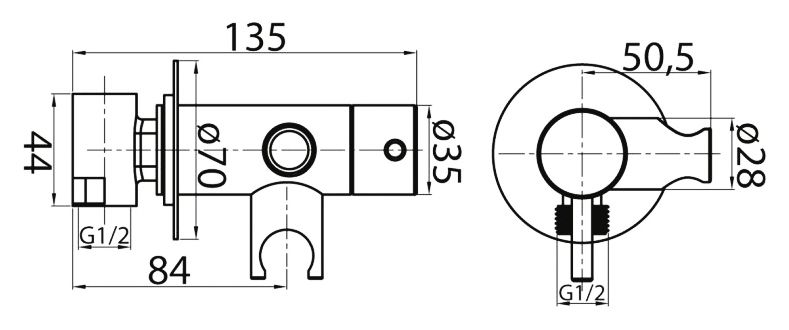 Смеситель для душа Cezares Articoli Vari CZR-DA1-01 Хром
