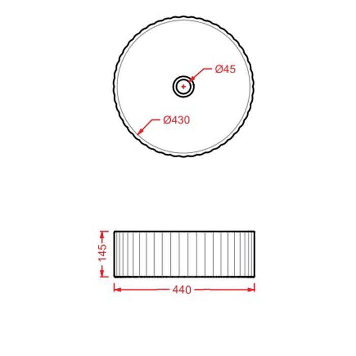 Раковина, Artceram, Millerighe, ширина, мм-440, глубина, мм-440, высота, мм-145, тип установки-накладной (настольный), отверстия для смесителя-отсутствуют, без декора, материал-керамика, цвет-Glossy White