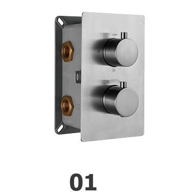 Встраиваемый термосмеситель RGW SP-42 (Хром, круглые)