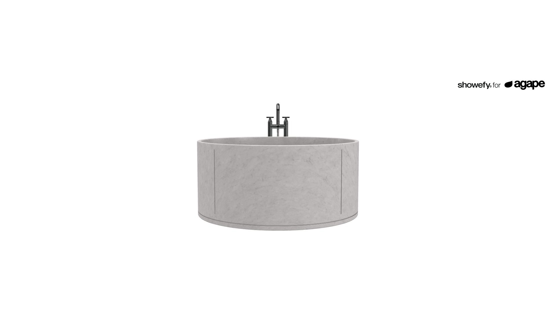 Agape In-Out Ванна отдельностоящая d129.4x59 см, круглая, мрамор Bianco Carrara Agape In-Out Ванна отдельностоящая d129.4x59 см, круглая, мрамор Bianco Carrara