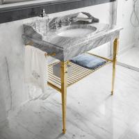 3SC  Консоль Regale 95х60хh77см, с 1 раковиной, сифоном, полкой и полотенцедердателями,цвет: золото 24к. Lucido 3SC  Консоль Regale 95х60хh77см, с 1 раковиной, сифоном, полкой и полотенцедердателями,цвет: золото 24к. Lucido