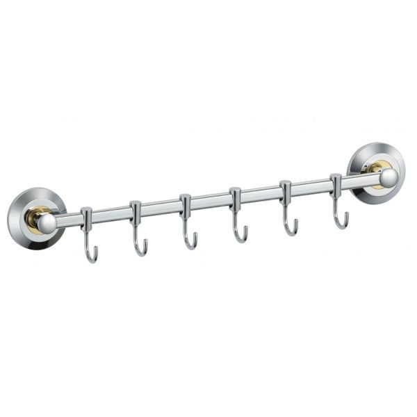 Планка с крючками Savol S-007176, хром