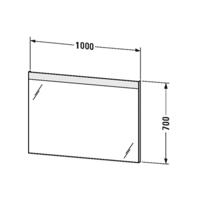 Duravit LM Зеркало с подсветкой,1000х700х35 мм, версия «best, LED 1 полоса подсветки,сенс выкл 1 справа снизу, подогрев зеркала