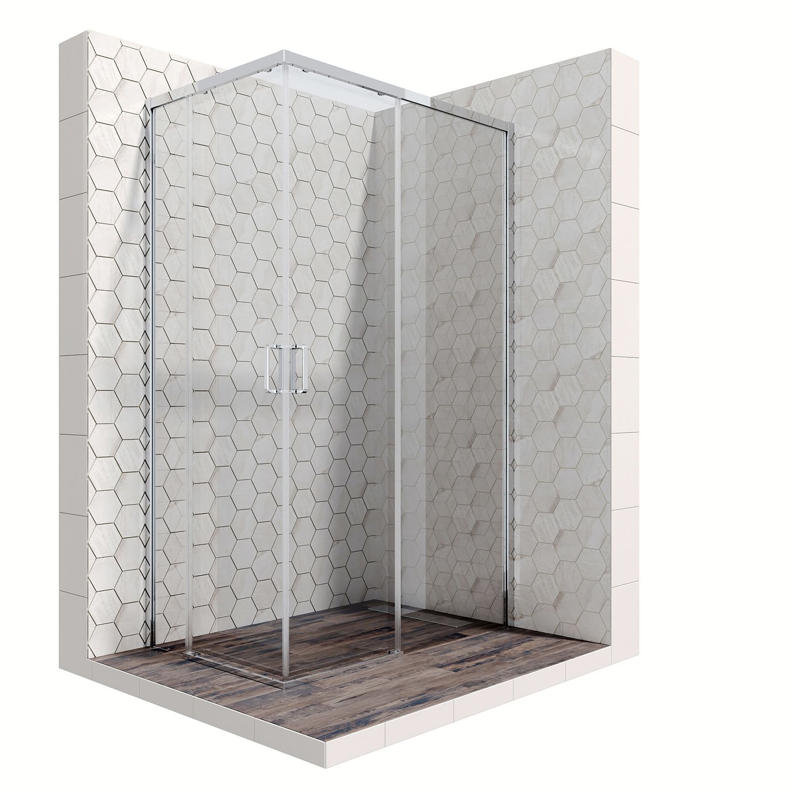 Душевой уголок Ambassador Queen 11011106R-ST2, прямоугольный, линейный трап, 120х80