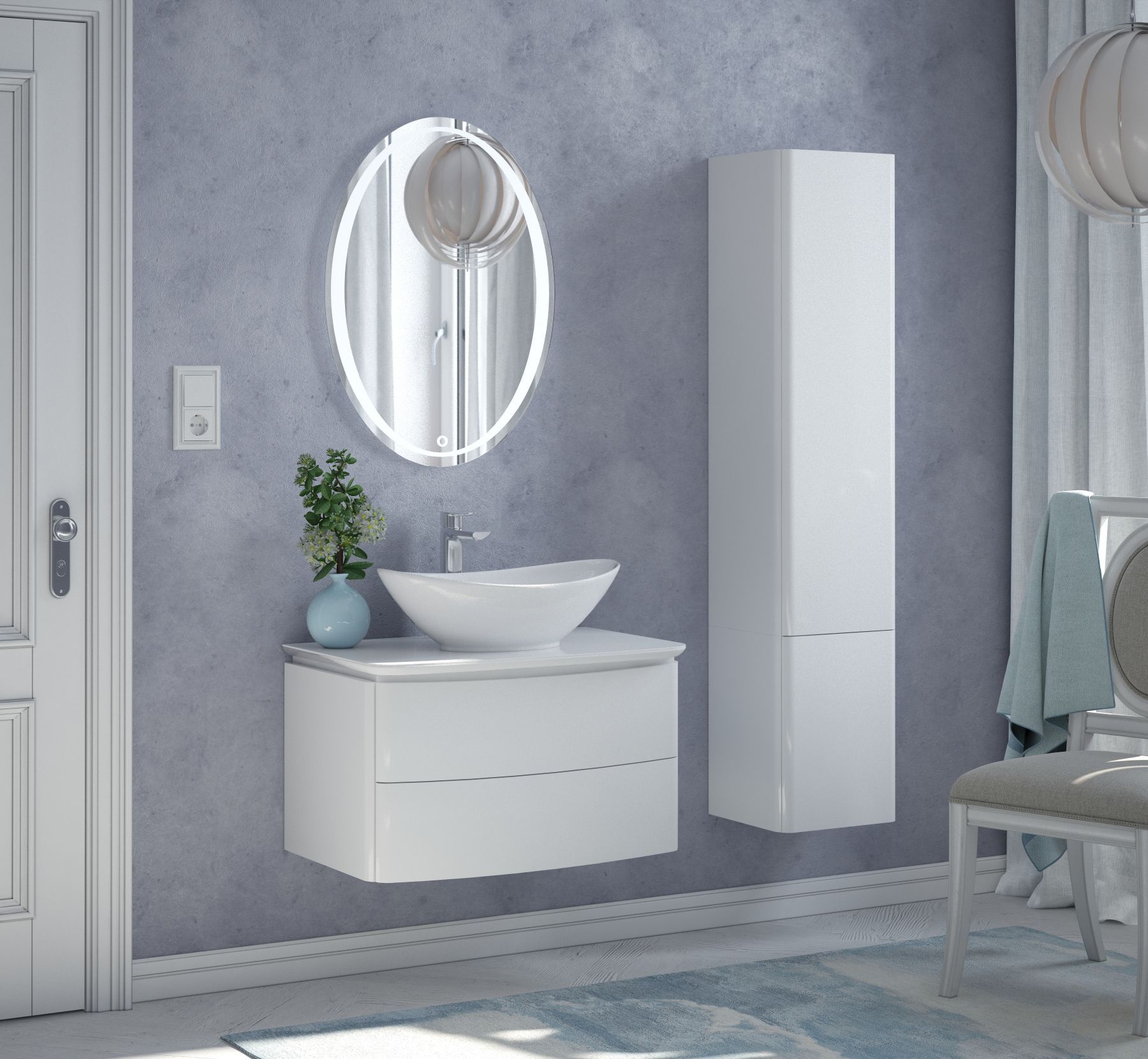 Тумба подвесная "Огайо 75 Z2", Гамма 56