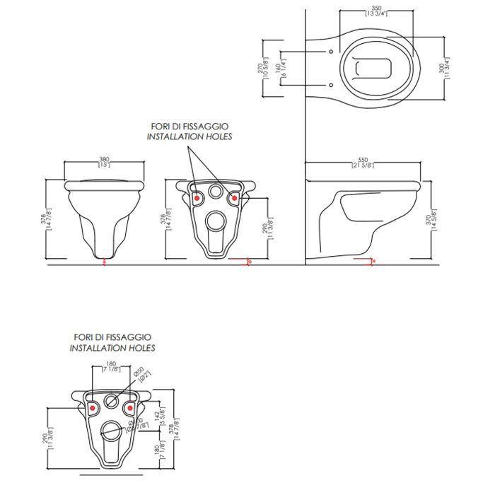 Devon Etoile/New Etoile Унитаз подвесной (55х38см), цвет: белый