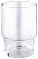 Стаканчик подвесной GROHE ESSENTIALS 40372001 (стекло, прозрачный, на стену, круглый, глянцевый), шт Стаканчик подвесной GROHE ESSENTIALS 40372001 (стекло, прозрачный, на стену, круглый, глянцевый), шт