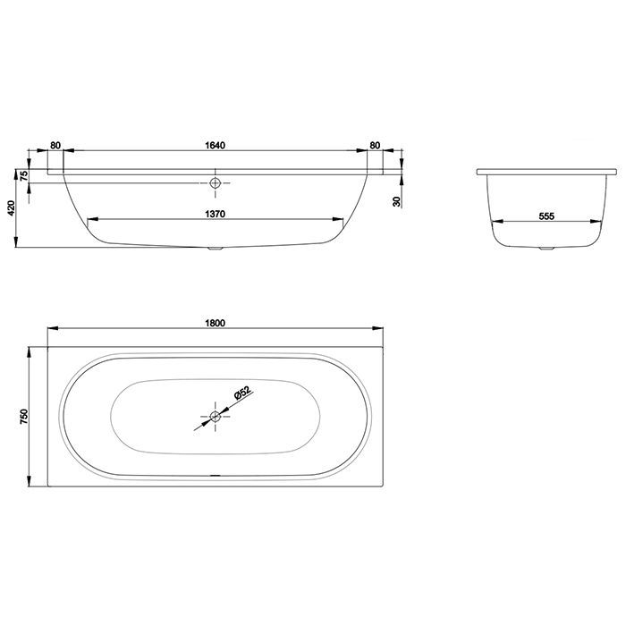 Опора для ванны, Bette, универсальная, комплект-2 штуки, артикул B23-1500