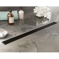 Plumberia Selection Трап душевой PS MODULAR 4x100 2устор. накладка из нерж.стали, комбинир.затвор с горизонт. Выпуском Ду 50мм,40л/мин, черн.матов.