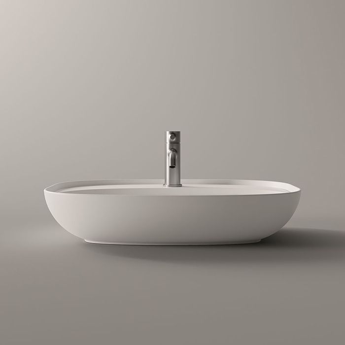 Раковина, Alice, Form, Plan Oval, ширина, мм-600, глубина, мм-450, высота, мм-120, тип установки-накладной (настольный), отверстия для смесителя-1, без перелива, донный клапан-необходимо заказать, материал-керамика, вид грязеотталкивающего покрытия-Aligla Раковина, Alice, Form, Plan Oval, ширина, мм-600, глубина, мм-450, высота, мм-120, тип установки-накладной (настольный), отверстия для смесителя-1, без перелива, донный клапан-необходимо заказать, материал-керамика, вид грязеотталкивающего покрытия-Aligla