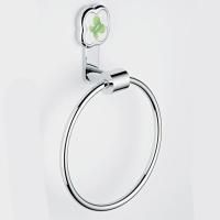 THG CAPUCINE VERT DECOR PLATINE Полотенцедержатель-кольцо, декор зеленый, цвет хром THG CAPUCINE VERT DECOR PLATINE Полотенцедержатель-кольцо, декор зеленый, цвет хром