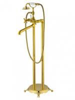 Смеситель для ванны напольного монтажа WONZON & WOGHAND RETRO, Глянцевое золото (WW-88649020-PG)