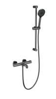 Смеситель для ванны с душевым гарнитуром и термостатом WONZON & WOGHAND, Темный графит (WW-C2006-A-BGG)