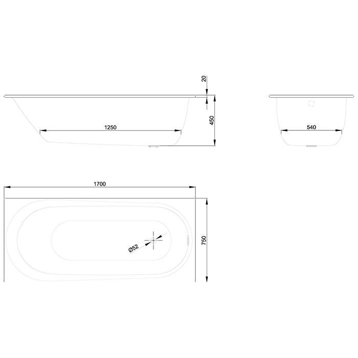 Опора для ванны, Bette, универсальная, комплект-2 штуки