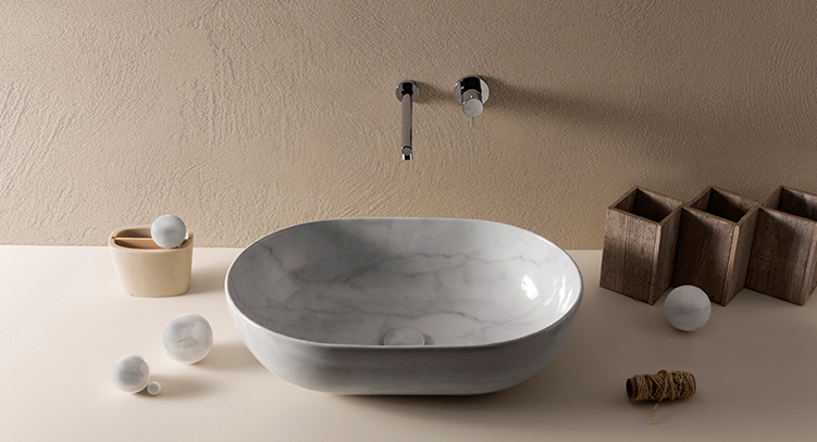 GLOBO Выпуск для раковины без перелива,  цвет marma di carraro