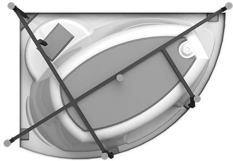 Акриловая ванна Radomir Vannesa Алари 168x120 R 2-01-0-2-1-218 Белая без гидромассажа