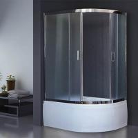 Душевой угол Royal Bath RB 8120BK-C-CH (матовое) левый