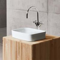 BETTEART Раковина накладная 30х40х9 cм, без отв под смеситель, без перелива, с креплением. цвет белый