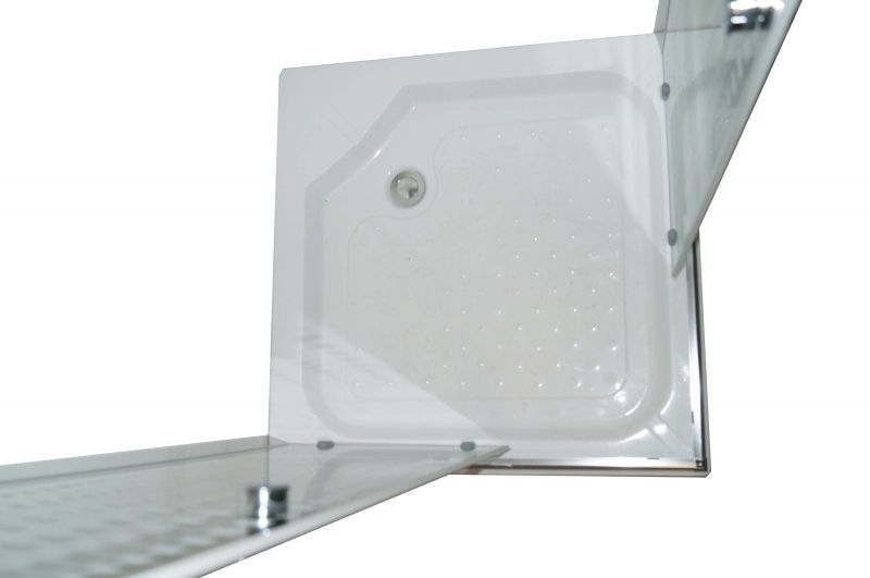 Душевой уголок Parly ZQ811 80х193 профиль Полированный алюминиевый стекло прозрачное