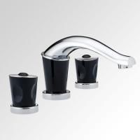 THG BAGATELLE PIERRE NOIRE Смеситель для раковины на 3 отверстия, с донным клапаном, ручки черные, цвет хром THG BAGATELLE PIERRE NOIRE Смеситель для раковины на 3 отверстия, с донным клапаном, ручки черные, цвет хром