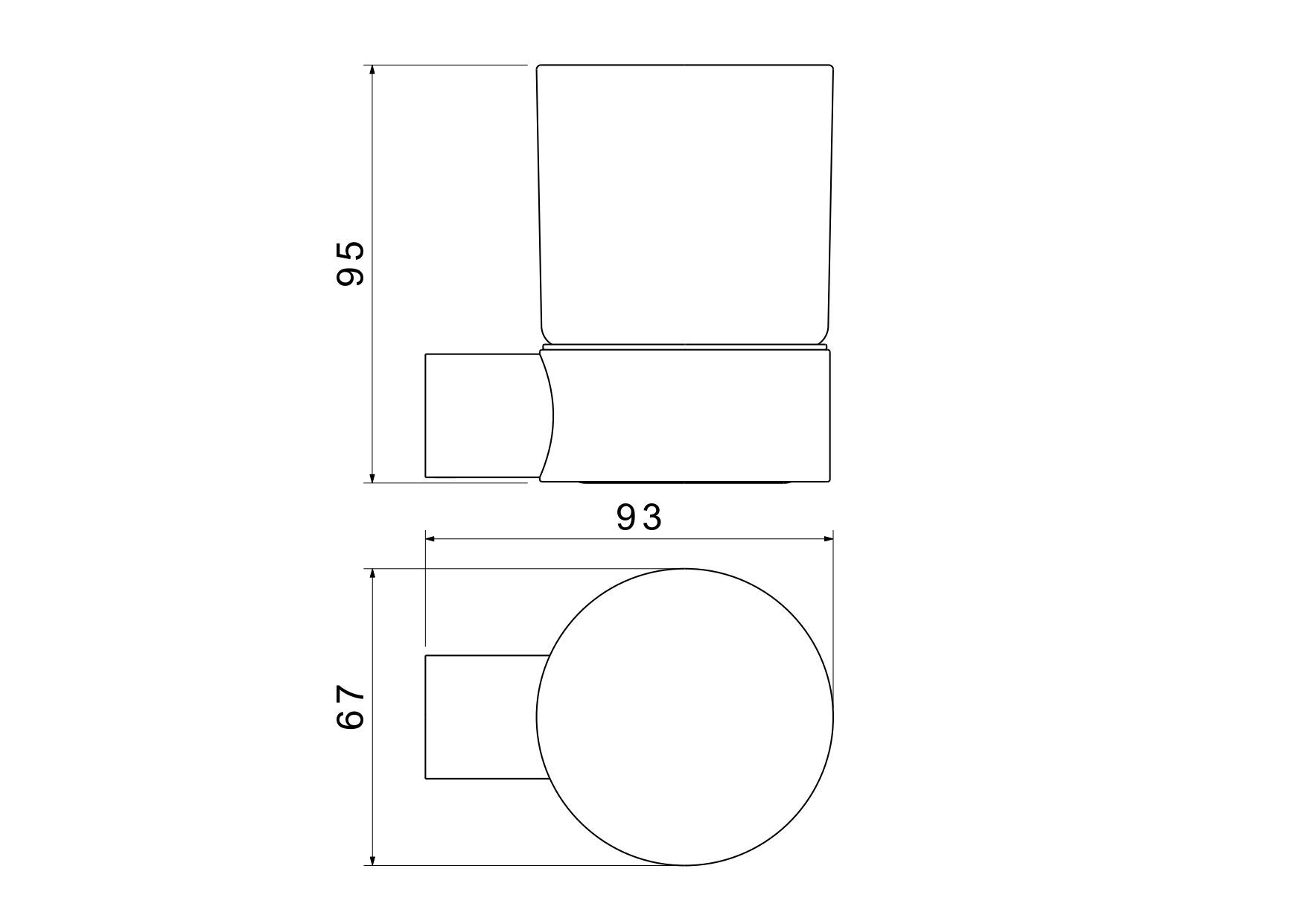 Стакан с держателем AQUATEK AQ4404CR ЛИРА Стакан с держателем AQUATEK AQ4404CR ЛИРА