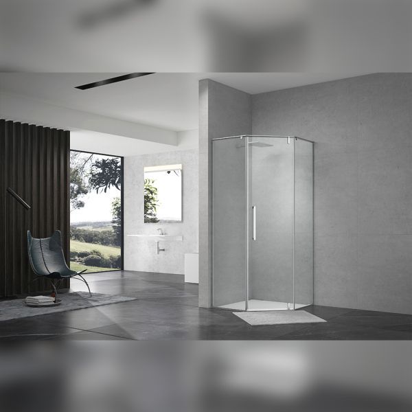 Душевой уголок Terminus Альба трапеция 100х100х200, хром