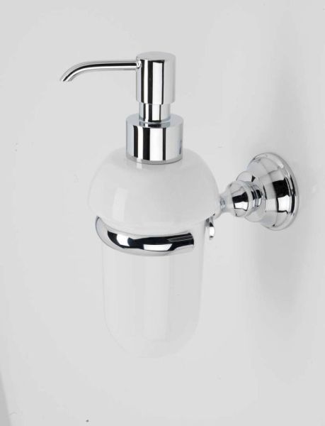 Stil Haus Smart, настенный керамический дозатор, цвет бронза - белая керамика