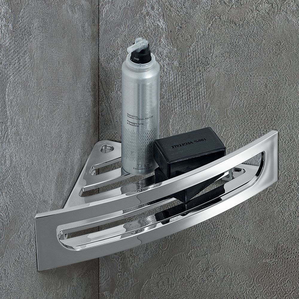 Gedy, решетка угловая с высоким ограничителем из ABS (33х13хh7), цвет хром