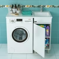 Тумба под раковину над стиральной машиной напольная "Марс-38" 1 дверь, (ум. Лидер 1000 литой мрамор) Тумба под раковину над стиральной машиной напольная "Марс-38" 1 дверь, (ум. Лидер 1000 литой мрамор)