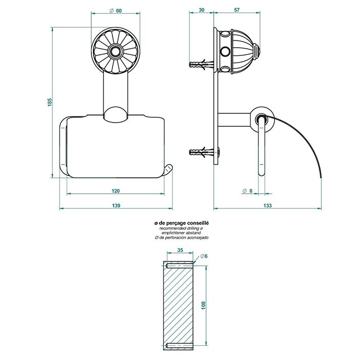 THG CHEVERNY ONYX NOIR Держатель туалетной бумаги с крышкой, вставки темный оникс, цвет полированное золото