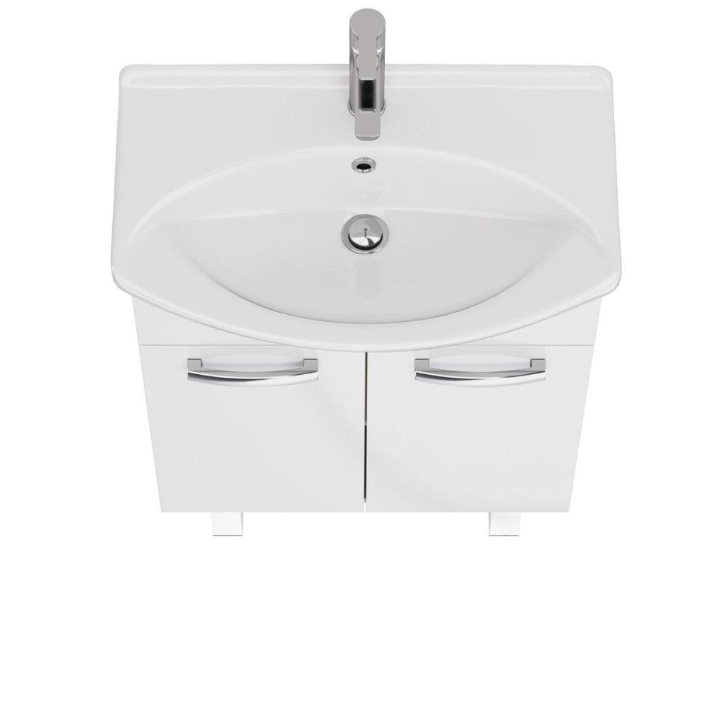 Тумба с раковиной подвесная/напольная Dreja Alda D 65 см, белый, артикул 99-0402-com