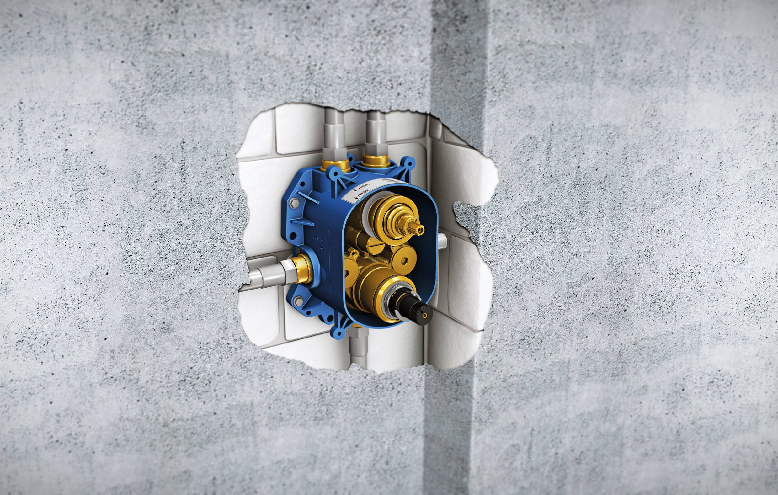 Встраиваемая часть центрального термостатического смесителя GROHE Rapido T, хром (35500000)