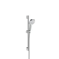 HG Croma Select E Vario Душевой набор: штанга 650mm, ручной душ 110, 3jet (Rain, IntenseRain, Turbo Rain), шланг, цвет: белый/хром HG Croma Select E Vario Душевой набор: штанга 650mm, ручной душ 110, 3jet (Rain, IntenseRain, Turbo Rain), шланг, цвет: белый/хром
