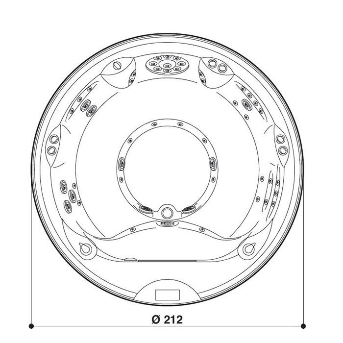JACUZZI ALIMIA Минибассейн Ø2120x900 мм., отдельностоящий, панели Graphite, цвет Platinum JACUZZI ALIMIA Минибассейн Ø2120x900 мм., отдельностоящий, панели Graphite, цвет Platinum